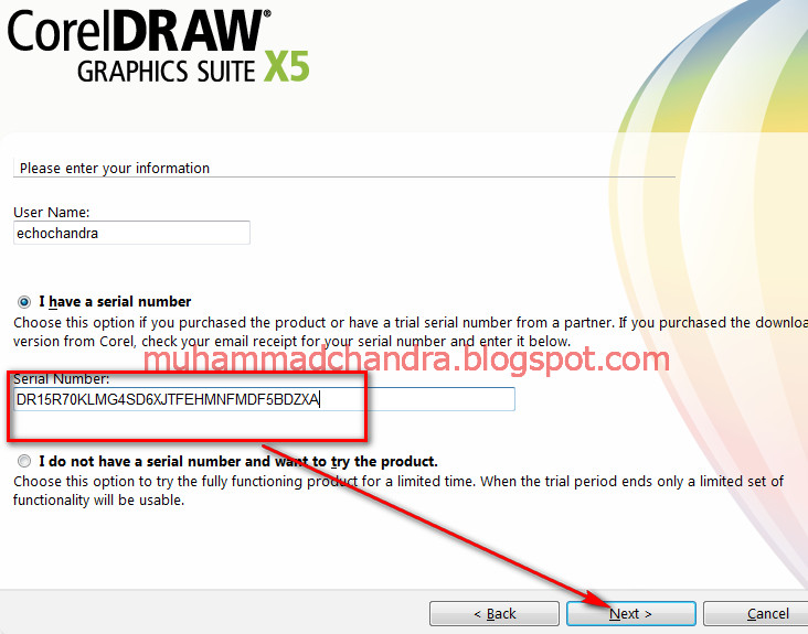 how to determine to serial number of corel draw 2017